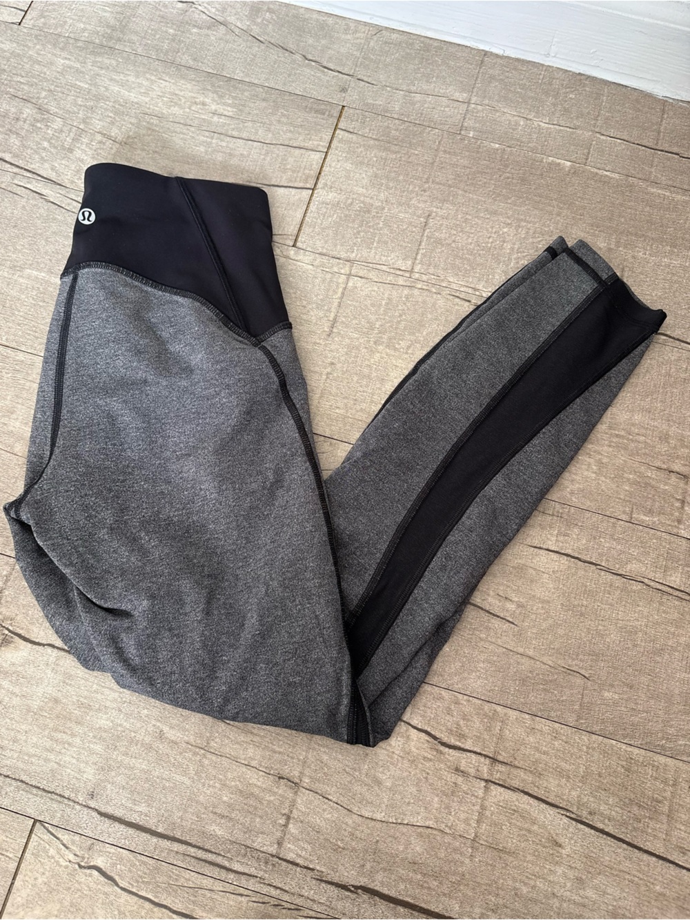 lululemon athletica Gray & Black High-Rise Leggings